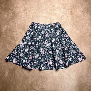 Vintage Best American Clothing Co Floral Ruffled Mini Skirt Multicolor High Rise